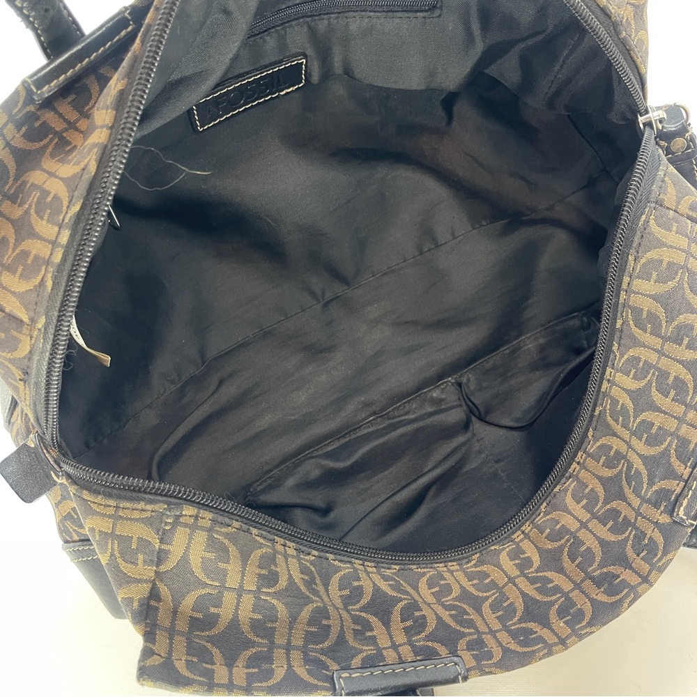Fossil Vintage Baguette Jacquard Monogram Satchel - Picture 8 of 16